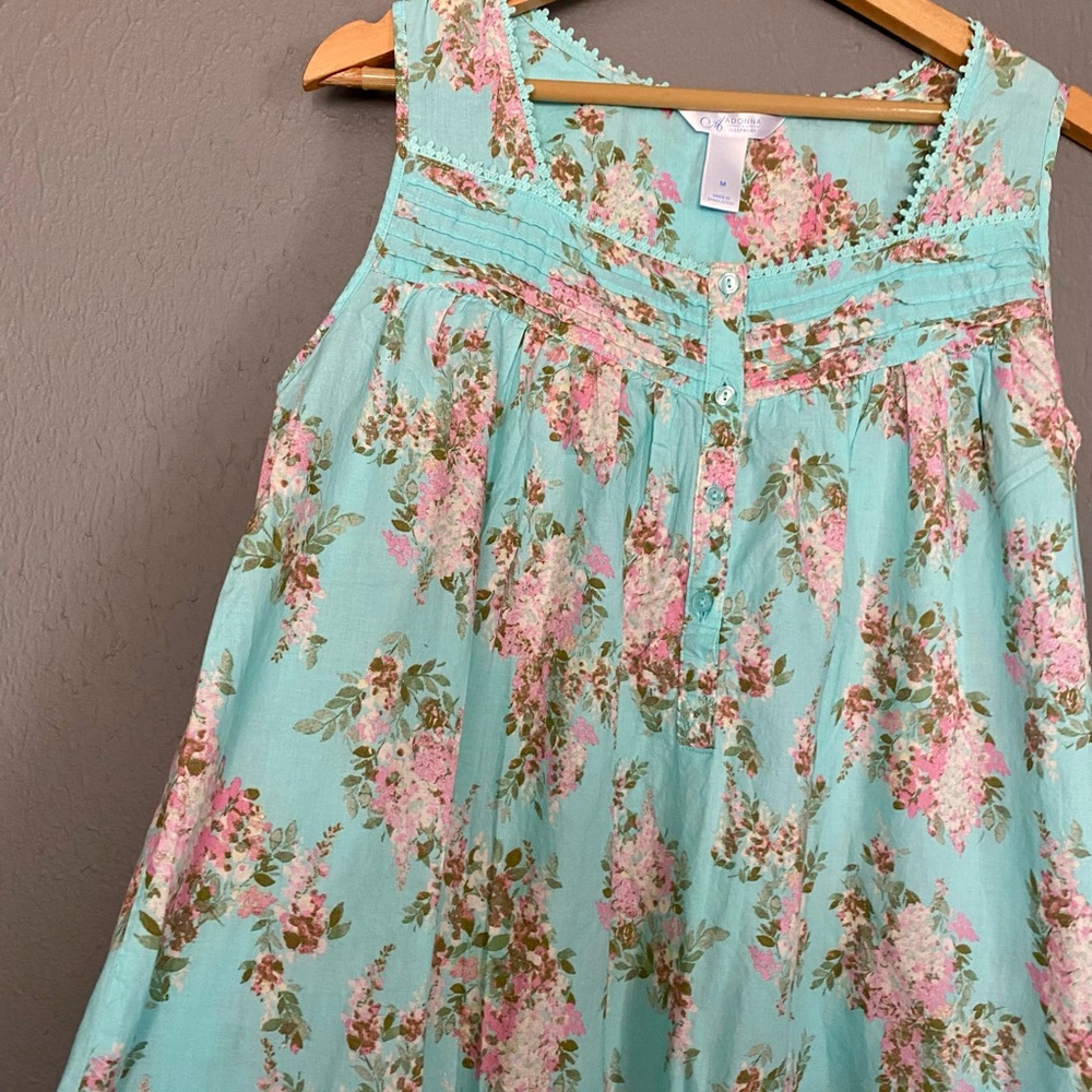 Vintage Style Floral Cottagecore Nightgown Women Size M - Picture 2 of 6
